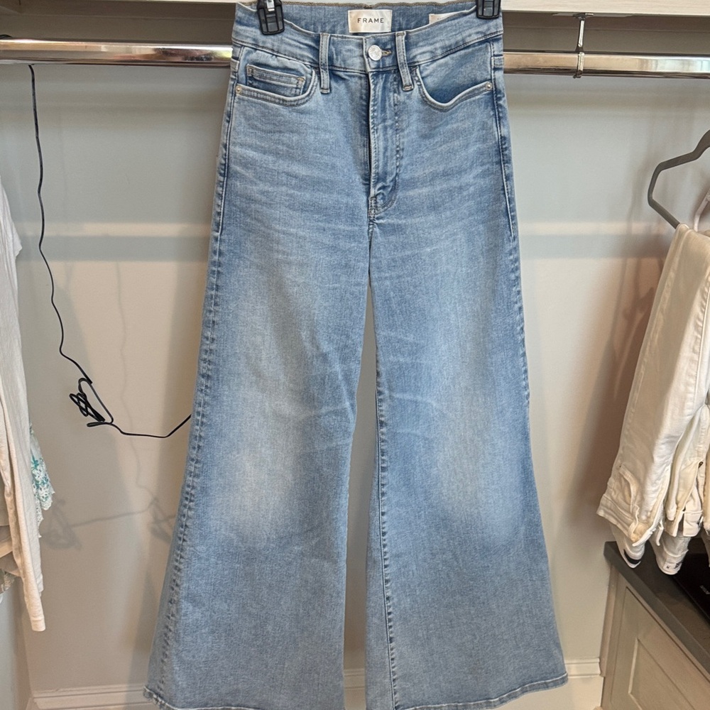 Frame Denim Light Blue Flare Jeans